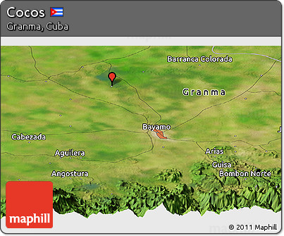 Satellite Panoramic Map of Cocos