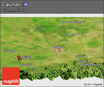 Satellite Panoramic Map of Caunao