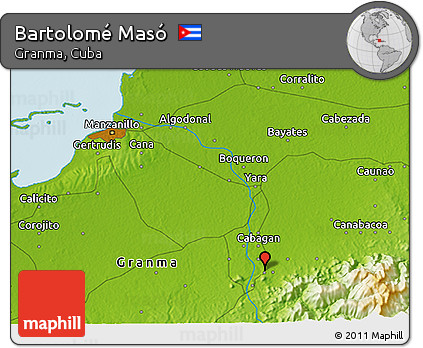 Physical 3D Map of Bartolomé Masó
