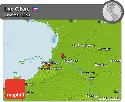 Physical 3D Map of Las Obas