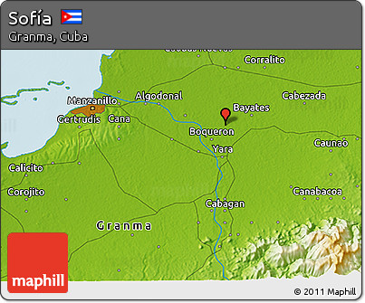 Physical 3D Map of Sofía