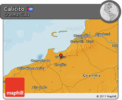 Political 3D Map of Calicito