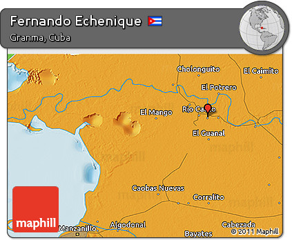 Political 3D Map of Fernando Echenique