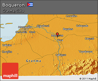 Political 3D Map of Boquerón