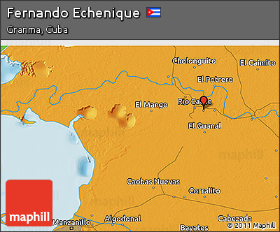 Political 3D Map of Fernando Echenique