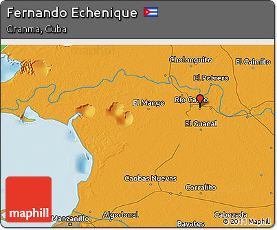 Political 3D Map of Fernando Echenique