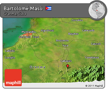 Satellite 3D Map of Bartolomé Masó