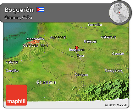 Satellite 3D Map of Boquerón