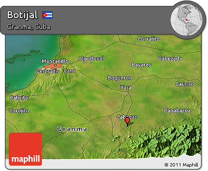 Satellite 3D Map of Botijal