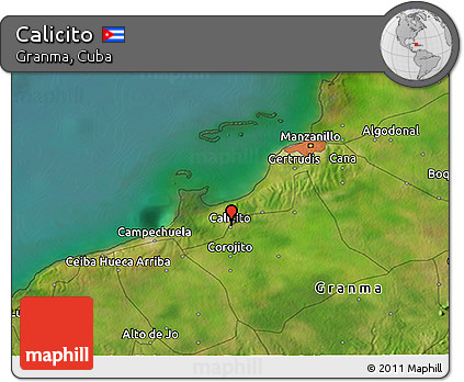 Satellite 3D Map of Calicito