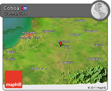Satellite 3D Map of Coboa