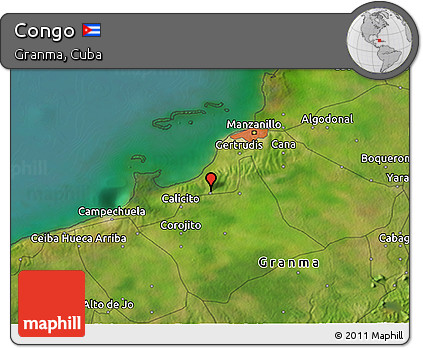 Satellite 3D Map of Congo