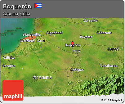 Satellite 3D Map of Boquerón