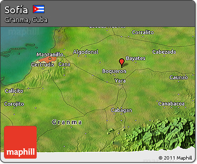 Satellite 3D Map of Sofía