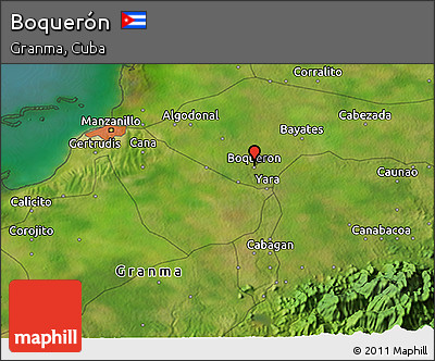 Satellite 3D Map of Boquerón