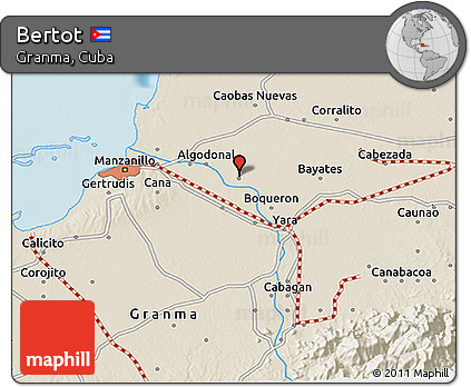 Shaded Relief 3D Map of Bertot