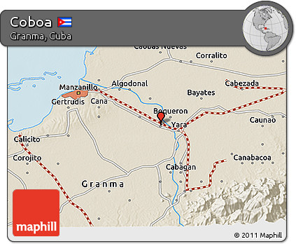 Shaded Relief 3D Map of Coboa