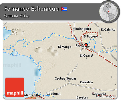 Shaded Relief 3D Map of Fernando Echenique