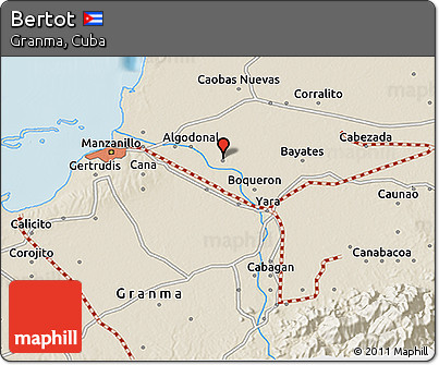 Shaded Relief 3D Map of Bertot