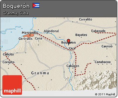 Shaded Relief 3D Map of Boquerón