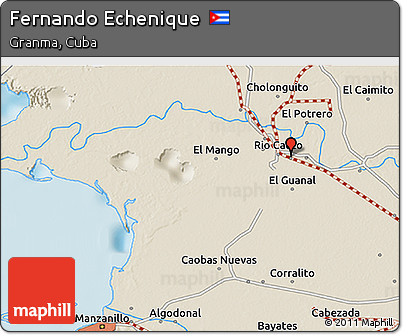 Shaded Relief 3D Map of Fernando Echenique