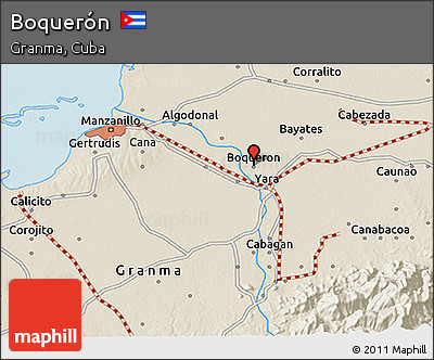 Shaded Relief 3D Map of Boquerón
