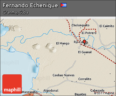 Shaded Relief 3D Map of Fernando Echenique