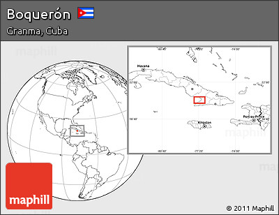 Blank Location Map of Boquerón