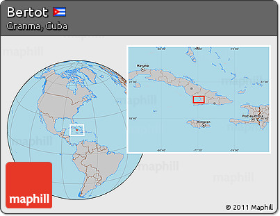 Gray Location Map of Bertot