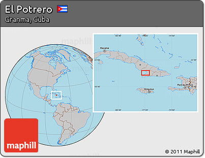 Gray Location Map of El Potrero