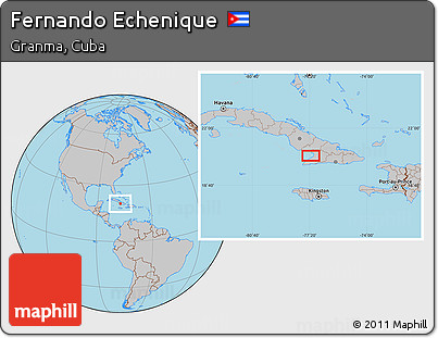 Gray Location Map of Fernando Echenique