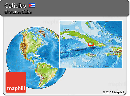 Physical Location Map of Calicito