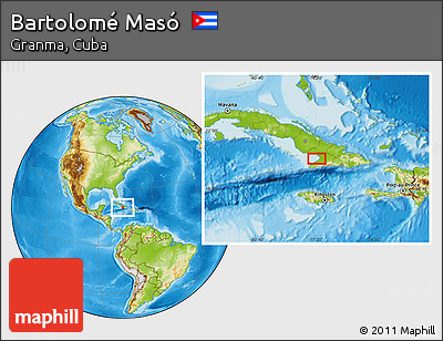 Physical Location Map of Bartolomé Masó