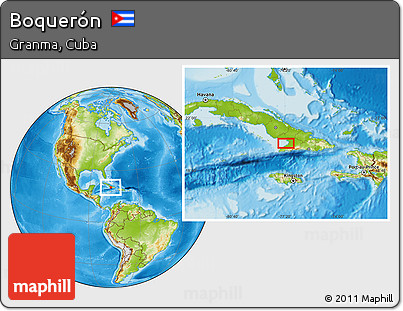 Physical Location Map of Boquerón