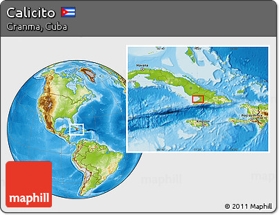 Physical Location Map of Calicito