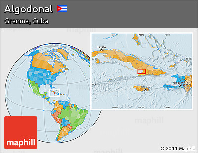 Political Location Map of Algodonal