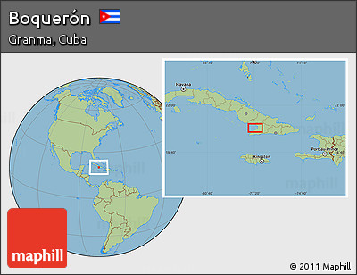 Savanna Style Location Map of Boquerón