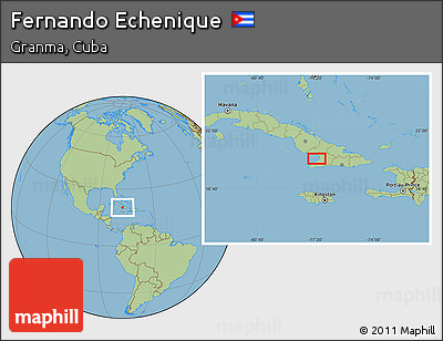 Savanna Style Location Map of Fernando Echenique