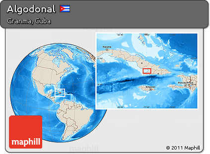 Shaded Relief Location Map of Algodonal