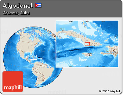 Shaded Relief Location Map of Algodonal