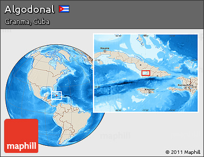 Shaded Relief Location Map of Algodonal