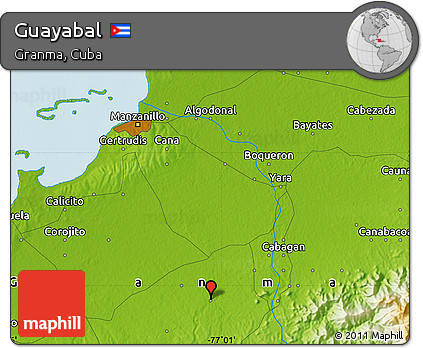 Physical Map of Guayabal