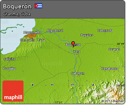 Physical Map of Boquerón