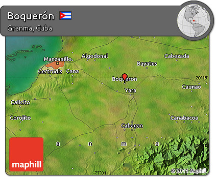 Satellite Map of Boquerón