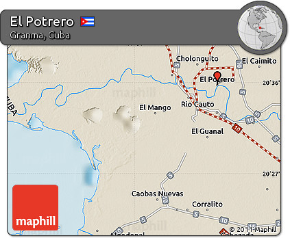 Shaded Relief Map of El Potrero