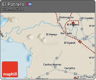 Shaded Relief Map of El Potrero