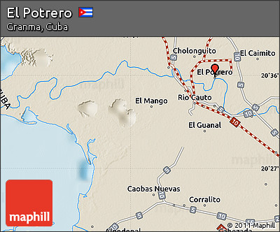 Shaded Relief Map of El Potrero