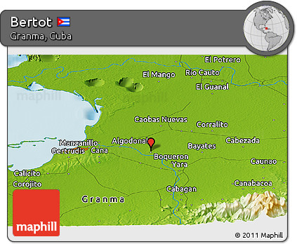 Physical Panoramic Map of Bertot