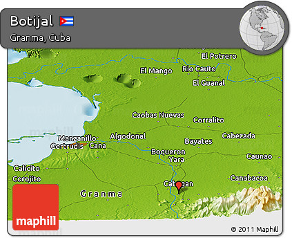 Physical Panoramic Map of Botijal