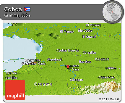 Physical Panoramic Map of Coboa